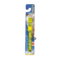 EuroCat Desenli Zilli Kedi Boyun Tasması 28cm (Sarı)