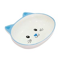 EuroCat Melamin Mama Kabı Kedi Suratı Şeklinde Mavi 300 Ml