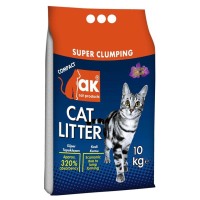 Akkum Lavanta Kokulu 10 KG Kalın Taneli Topaklanan Bentonit Kedi Kumu