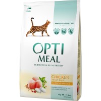 OptiMeal Düşük Tahıllı Tavuklu Yetişkin Kedi Maması 4KG