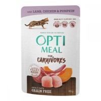 OptiMeal Pouch غذای گربه مرطوب بدون غلات با مرغ، بره و کدو تنبل 85 GR