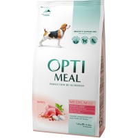 OptiMeal Düşük Tahıllı Hindili Orta Irk Yetişkin Köpek Maması 1.5 KG