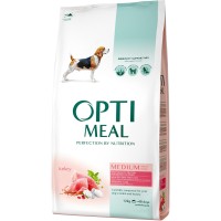 OptiMeal Düşük Tahıllı Hindili Orta Irk Yetişkin Köpek Maması 12 KG