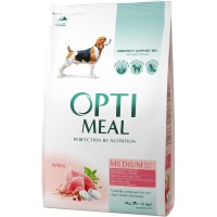 OptiMeal Düşük Tahıllı Hindili Orta Irk Yetişkin Köpek Maması 4 KG