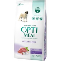 OptiMeal Düşük Tahıllı Ördekli Küçük Irk Yetişkin Köpek Maması 1.5 KG
