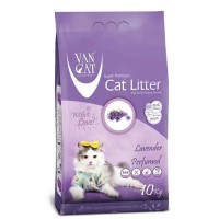 Vancat Lavanta Kokulu 10 KG İnce Taneli Topaklanan Bentonit Kedi Kumu