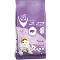 Vancat Lavanta Kokulu 5 KG İnce Taneli Topaklanan Bentonit Kedi Kumu