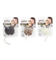 Pawise Sesli Fare Peluş Kedi Oyuncağı 4x15cm (Karışık Renkli)
