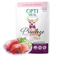 OptiMeal Tahılsız Dana Etli & Tavuklu Küçük Irk Köpek Konservesi 85g