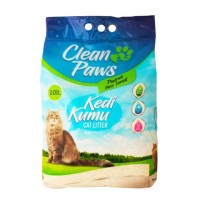 Clean Paws Bebek Pudrası Kokulu 10 LT Kalın Taneli Topaklanan Bentonit Kedi Kumu