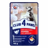 Club4Paws Hindili Pouch Yavru Köpek Konservesi 100 Gr
