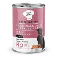 Chefs Choice Kuzu, Somon ve Havuçlu Ezme Köpek Konservesi 400 gr