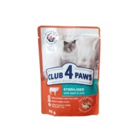 Club4Paws Kısır Kediler İçin Dana Etli Yaş Mama 80Gr
