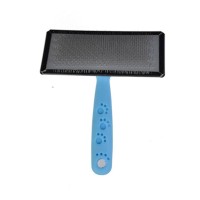 Zampa Silikon Top Başlıklı Köpek Tarama Fırçası 11,5x14cm (Mavi) Large