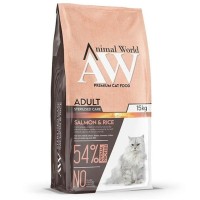 Animal World Sterilised Somonlu ve Pirinçli 15 Kg Kısırlaştırılmış Kedi Maması