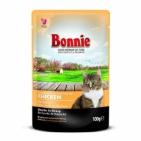 Bonnie Pouch غذای کنسرو گربه با گوشت مرغ 100 Gr