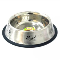 Flip Pet Desenli Çelik Kedi Köpek Mama Ve Su Kabı 220 ml
