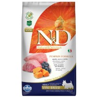 N&D Pumpkin Tahılsız Kuzulu, Balkabaklı ve Yaban Mersinli 2,5 Kg Küçük Irk Yetişkin Köpek Maması