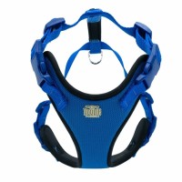 Doggie Dokuma Havalı Köpek Göğüs Tasması Siyah/Mavi ADGT-Medium