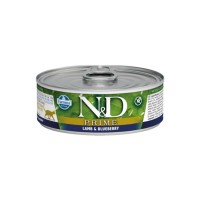 N&D Prime - غذای کنسروی بدون غلات گربه بالغ با بره و بلوبری 70gr