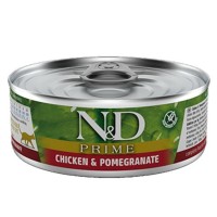 N&D Prime - غذای کنسروی بدون غلات گربه بالغ با مرغ و انار 70gr