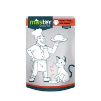 Master کیسه مرغ ژله غذای گربه 80Gr.