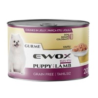 Ewox Gurme Kuzu Etli Parça Etli Tahılsız Yavru Köpek Konservesi 200 gr