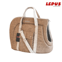 Lepus Kumaş Kedi ve Köpek Taşıma Çantası 25x35x40cm (Sütlü Kahverengi)