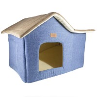 Lepus Cabin Kulübe Yatak Mavi 55x35x35-45 cm