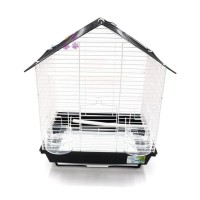 Ewox Orta Boy Çatılı Kuş Kafesi 35*27*46 cm (Karışık Renklerde)