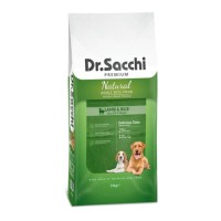 Dr. Sacchi Premium Natural Kuzu Etli ve Pirinçli Yetişkin Köpek Maması 15kg