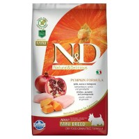 N&D Pumpkin Tahılsız Tavuklu, Balkabaklı ve Narlı 2,5 Kg Küçük Irk Yetişkin Köpek Maması