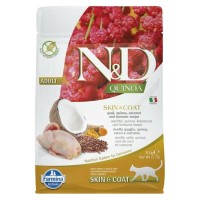 N&D Quinoa Skin & Coat Tahılsız Bıldırcınlı, Kinoalı, Hindistan Cevizli ve Zerdeçallı 300 g Yetişkin Kedi Maması