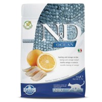 N&D Ocean غذای بدون غلات گربه بالغ با شاه‌ماهی و پرتقال 300 گرم