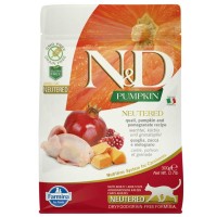 N&D Pumpkin Tahılsız Bıldırcınlı, Balkabaklı ve Narlı 300 g Kısırlaştırılmış Yetişkin Kedi Maması