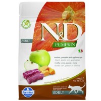 N&D Pumpkin Tahılsız Geyik Etli, Balkabaklı ve Elmalı 300 g Yetişkin Kedi Maması