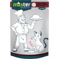 Master غذای مرطوب گربه با گوشت گاو در ژله 80 Gr.