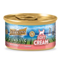 Princess Classic Soft Cream کرم مایع گربه بالغ با ماهی تن سفید و سالمون 50gr