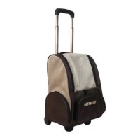 Petpretty Kedi Köpek Çekçekli Sırt Taşıma Çantası Kahverengi 32 x 28 x 46 cm