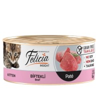 Felicia Tahılsız 85 gr Yavru-Biftekli Kıyılmış Yaş Kedi Maması