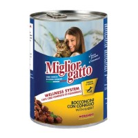 Miglior Gatto کنسرو غذای گربه با گوشت خرگوش 405Gr.