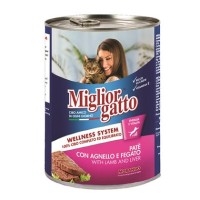 Miglior Gatto خمیر گوشت جگر بره کنسرو غذای گربه 400gr