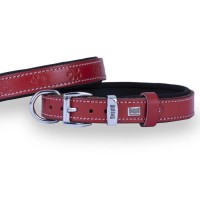 Doggie Yumuşak Dokulu Pati Desenli Köpek Boyun Tasması Kırmızı 4x52-60cm