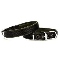 Doggie Konforlu Dokumadan El Yapımı Köpek Boyun Tasması Black 1,5x20-25 cm