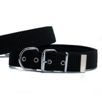 Doggie Özel Dokuma Geniş Köpek Boyun Tasması Siyah 5x55-65 cm
