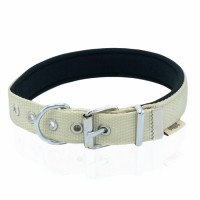 Doggie Dokuma Softlu Sade Köpek Boyun Tasması Haki 3x42-50cm