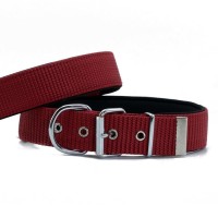 Doggie Comfort Yumuşak Dokuma Köpek Boyun Tasması Kırmızı 5x50-60cm