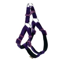 Doggie Konforlu Dokumadan El Yapımı Ronin Model Köpek Göğüs Tasması Mor 2x55-65cm