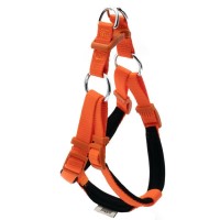 Doggie Konforlu Dokumadan El Yapımı Ronin Model Köpek Göğüs Tasması Turuncu 2,5x65-75cm