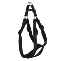 Doggie Konforlu Dokumadan El Yapımı Ronin Model Köpek Göğüs Tasması Siyah 3x75-85cm